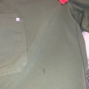 FIGS olive green kade cargo scrub pants